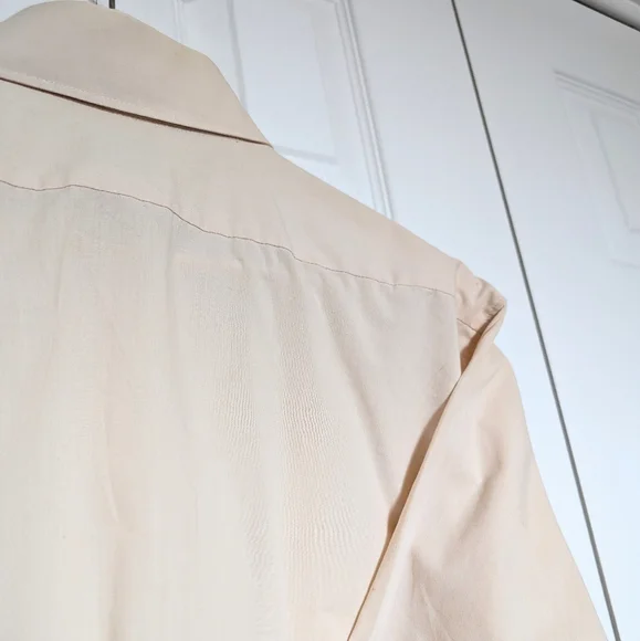 Vtg Beige Short Sleeve Shirt. Men's Size L fit. - Picture 6 of 15